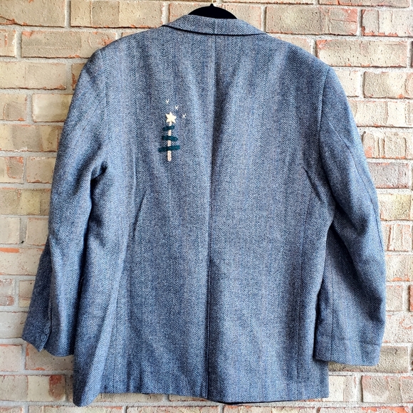 Wool Holiday Winter Blazer Men's 44 Streetwear Fashion Oversize Loose Ca… - Picture 6 of 10